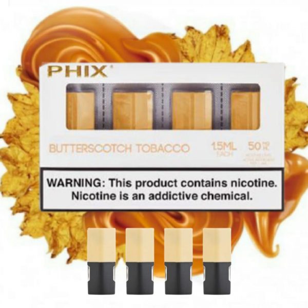 Butterscotch Tobacco Phix Vape Pods